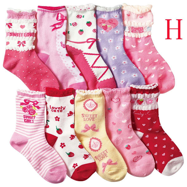 ##/10 Par Babyflickor Halksäkra Strumpor och Småflickor Strumpor Nyfödd Småflickor Bomullsstrumpor##/