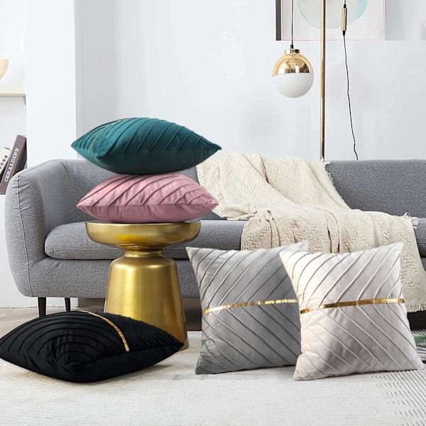 Sovan tyynynpäällinen 45 x 45 Vihreä Sametti Heittotyyny Pehmeä Moderni