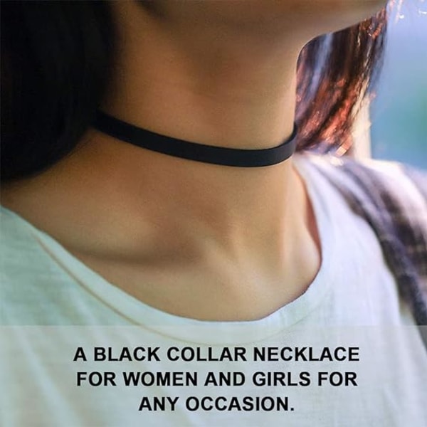 Velvet Chokers Black Ribbon Choker Halsband för kvinnor tjejer, 1