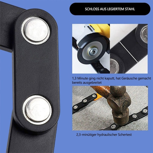 ##/Hopfällbart lås hopfällbart lås cykelås hög säkerhet kedjelås##/