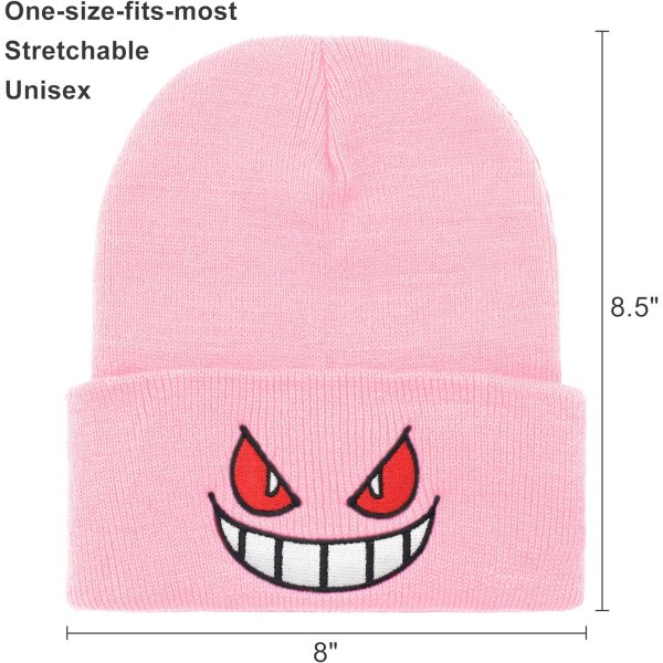 Stickade mössor, rolig beanie-mössa för vinter, skidåkning, slouchy, varm mössa, mjuk