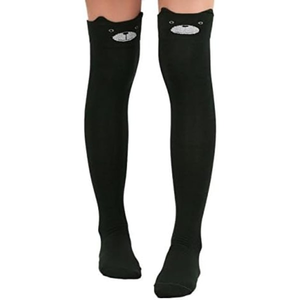 Cartoon Women's Anti-slip Socks - Dark Grey, Long Socks Tall Knee