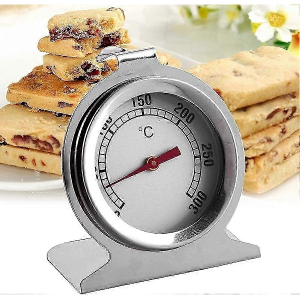 Ovntermometer - Ovntermometer i rustfrit stål, måleværktøj til bagetemperatur, 1 stk.