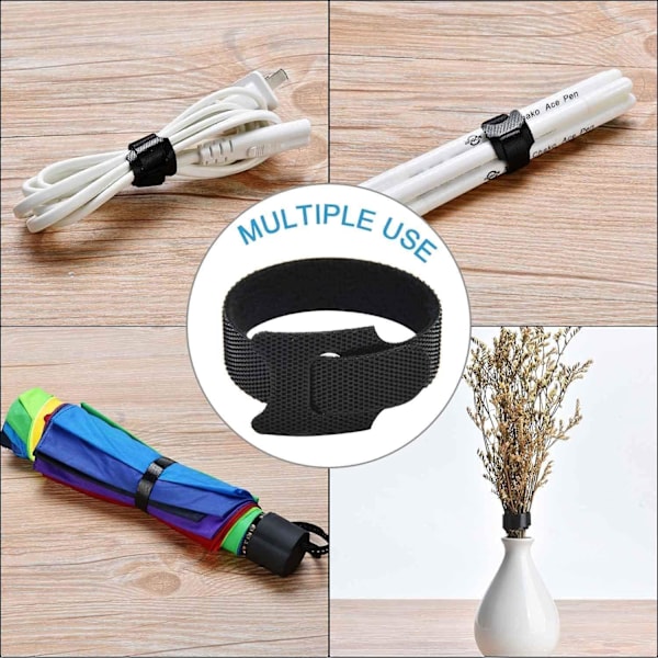 ##/100 stk Kabelbinder Gjenbrukbare - Kabelstropper Multifunksjonelle Tie Wraps Festestropper Brukt##/