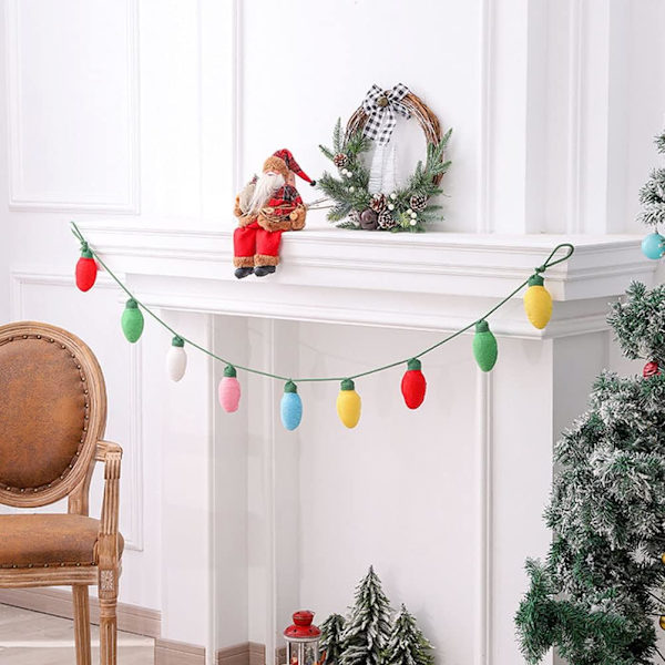 1 stk Filtkugle Girland Sød Jule DIY Strikket Hængende Dekoration Dec