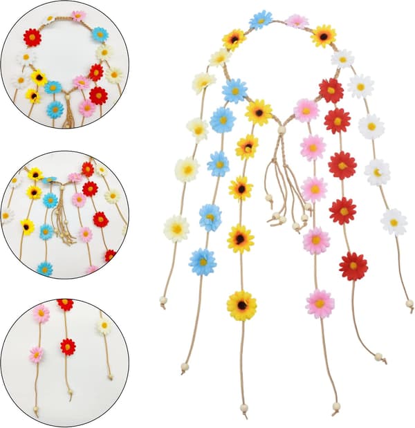 Daisy Crown Hiustenkoristeet Boho Päännauha Vanhemmat-Lapsi Juhla Ha