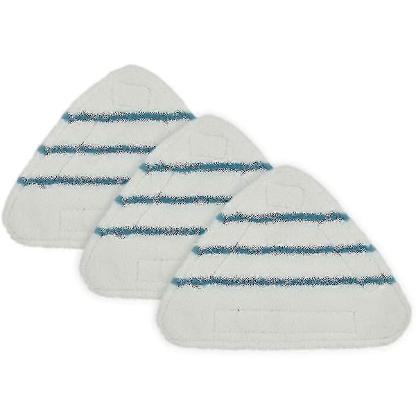 3 stk. Dampmoppudskiftningspuder Trekant Vaskbar Klud Rengøring Gulv Mikrofiber Mopphovedpude Damp