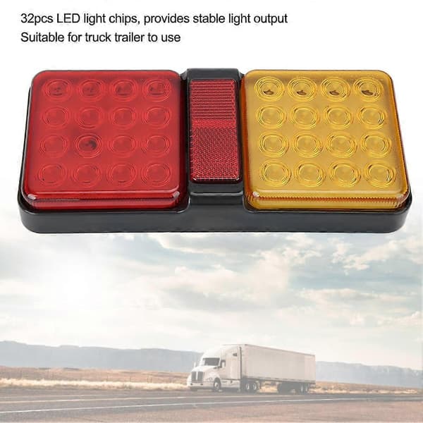 12V LED Baglygte Blinklys Bremselys til Lastbil Trailer (Lysende Rød Gul Lys)