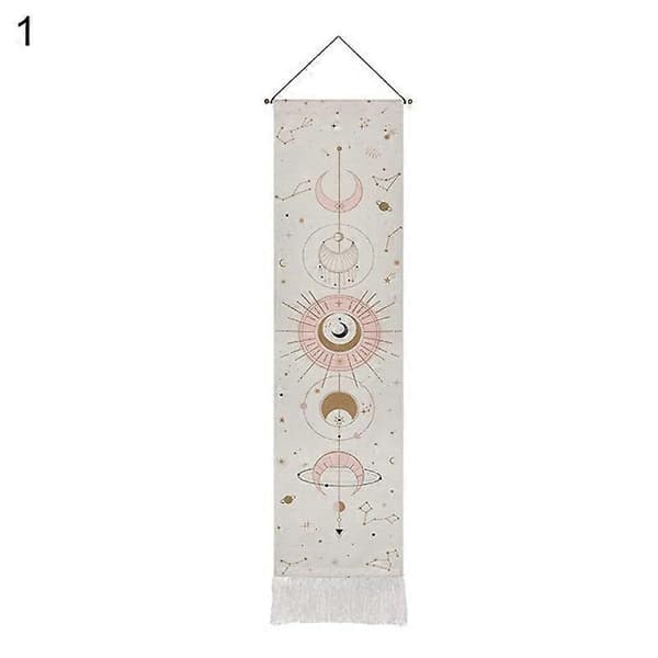 Måneveggteppe Vintage Vegghenging Polyester Bomull Månefase Vegghenging Teppe til Hjemmet 1