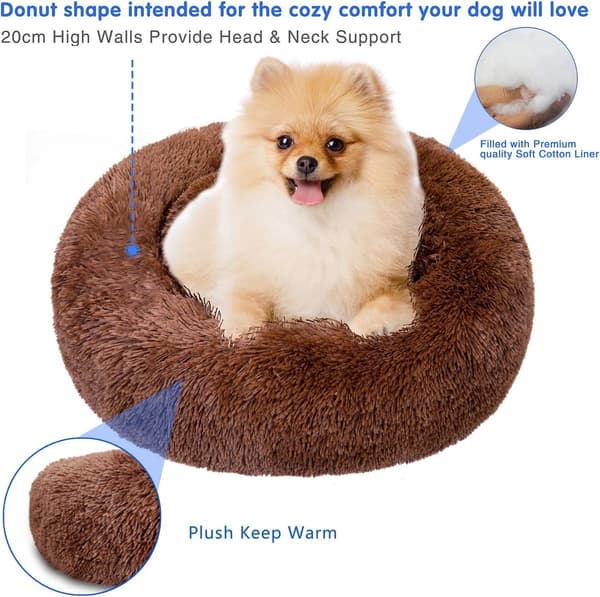 Rund Hundekurv Katteputer Donut Kurv, Hundekurv Hundebed Ex