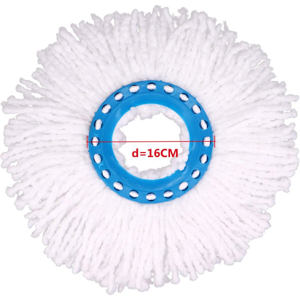 4 stk Mikrofiber Mopphoder, Runde Utbyttbare Mopphoder 360 Grader