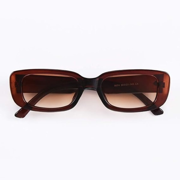 Lange rektangulære solbriller til kvinder UV400 beskyttelse Vintage D