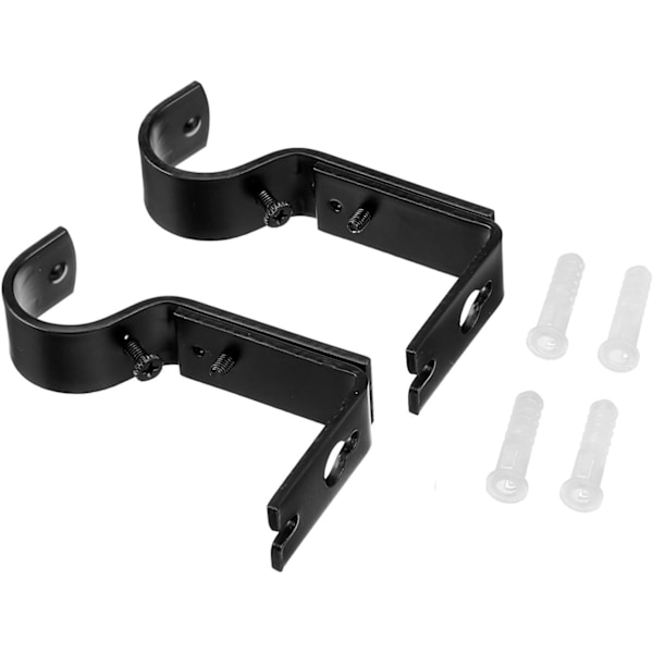 ##/2-delt Universal Brakett for Gardinstenger - Svart, Justerbar##/