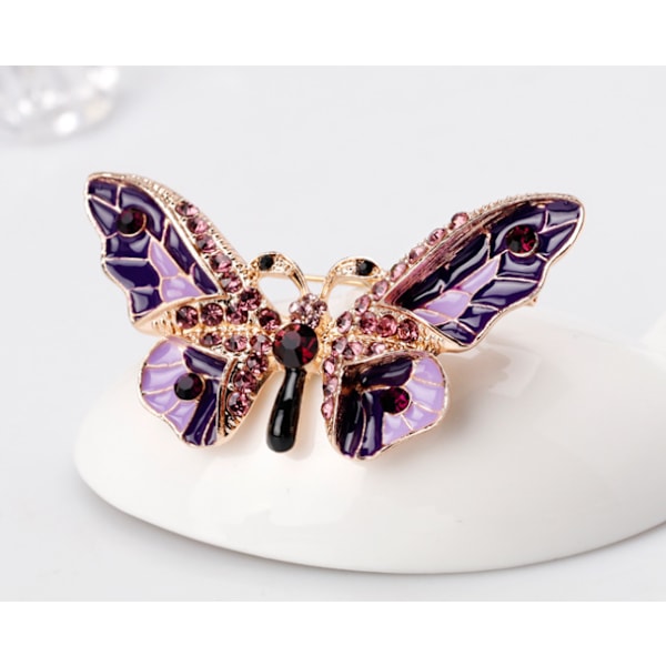 Violetti Perhonen Napit Rintaneula, Paidan Napit, Turvanappi, P