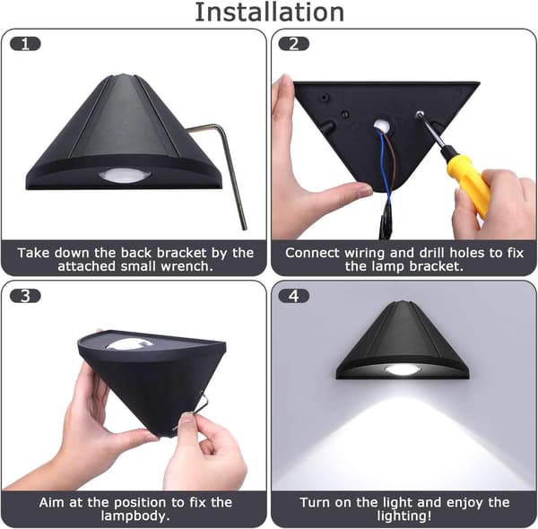 5W Utendørs Vegglampe LED Vanntett IP66 Moderne Metall Utendørs W