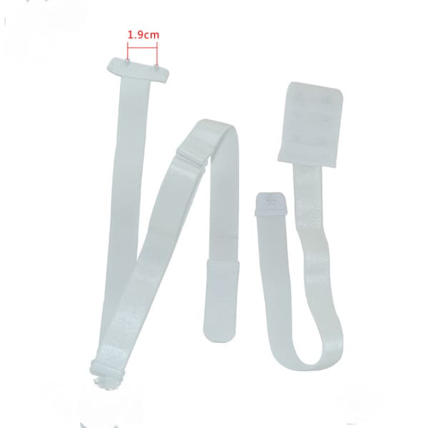 3-pack förlängningsband för BH / Låg rygg - (Svart, vit, beige) flerfärgad one size