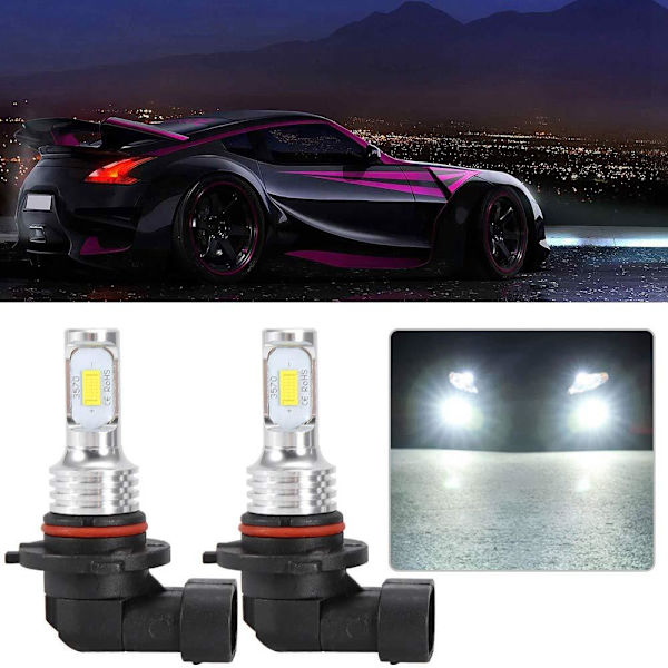 2 kpl (valkoinen valo) 4000LM lumenia Äärimmäisen kirkas Uusin LED-sumuvalo