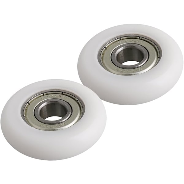 Sats med 4 vita stålkullagringar 10 x 40 x 10 mm för dörrar och
