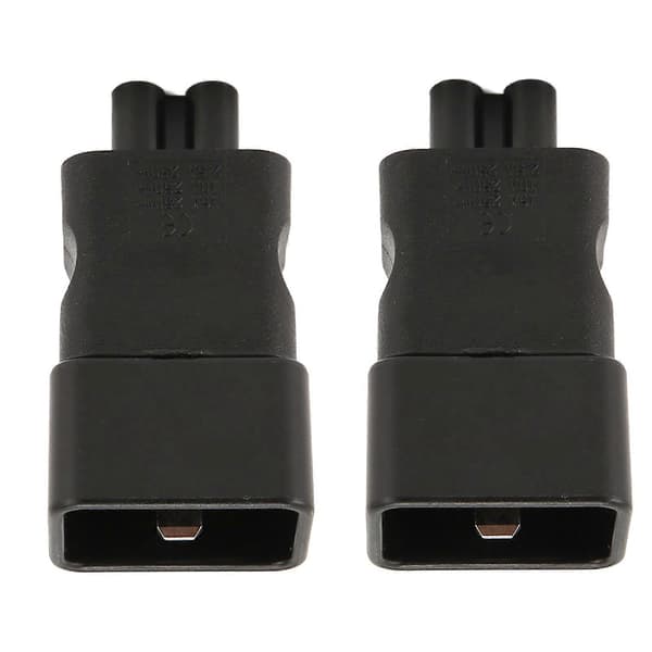 2 stk. IEC320 C20 til IEC320 C6 Strømadapter Profesjonell C20 til C6 Strømpluggadapter for bærbar PC PDU Server UPS-kontakt 250V