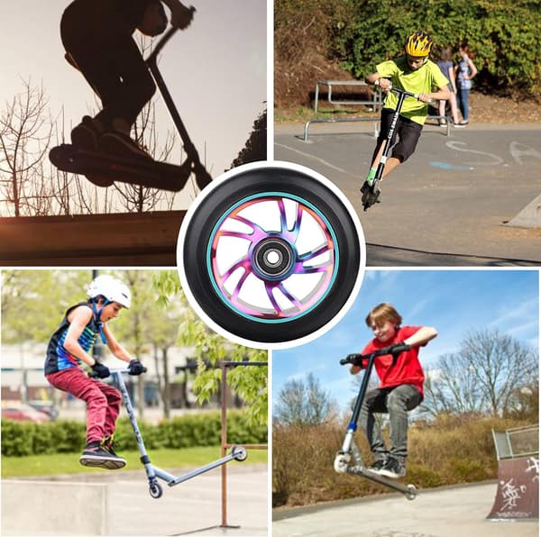 100 mm Pro Stunt Scooter -pyörät ABEC 9 -laakereilla, sopivat 100/110