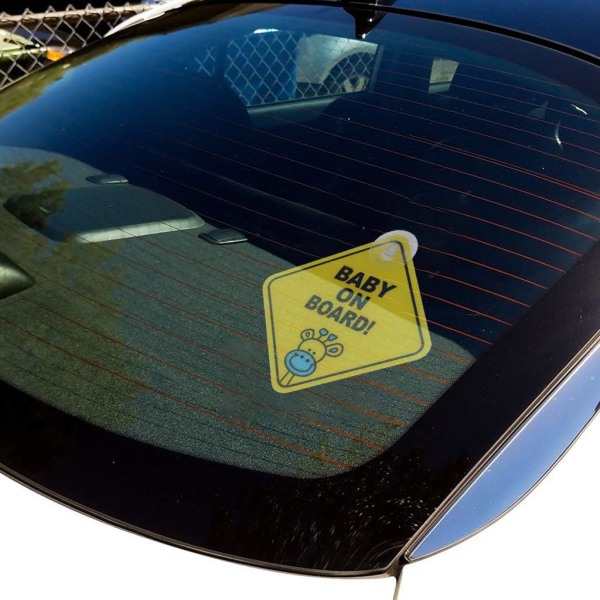 2 stk barnevogn på bilskilt, magnetisk reflekterende sikkerhetsadvarsel St