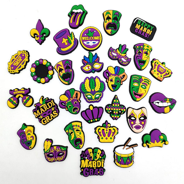 30 stk PVC Skodekorasjoner (Karneval) - Tegneserie Skodekorasjon -