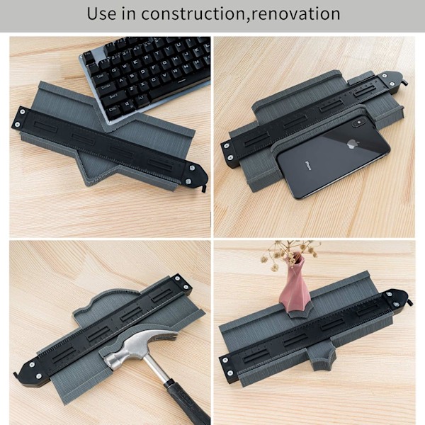 ##/Konturmätare i Plast med Lås 25cm Profilmätare Mätlinjal##/