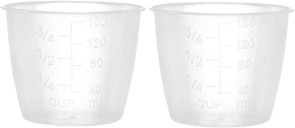 Plastik gennemsigtige graduerede målekopper Ris målekopper