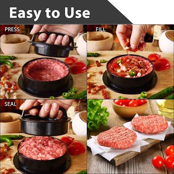 ##/Köttfärsform 4 Stekformat Köttfärs Press Hamburgare Pr##/