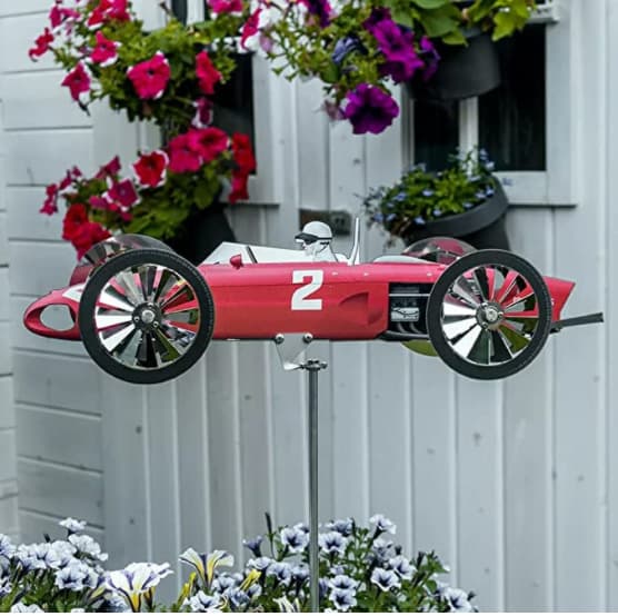 Garden Racer -tuulimylly puutarhan pyörittäjät sisä- ja ulkokäyttöön puutarhan sisustukseen