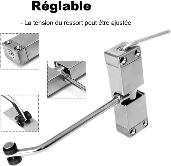 Fjærdør Lukker Aluminium Legering Dør Lukkere Justerbar Overflate