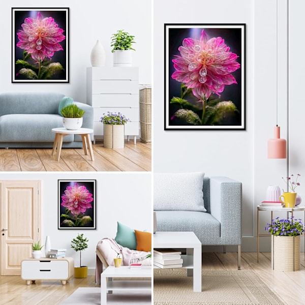 ##/DIY diamantmålning, diamantkonstmålning blomsterkit##/