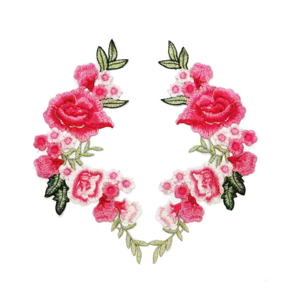 /#/14 stykker blomsterbroderede patches sy på patches rose patch til Jea/#/