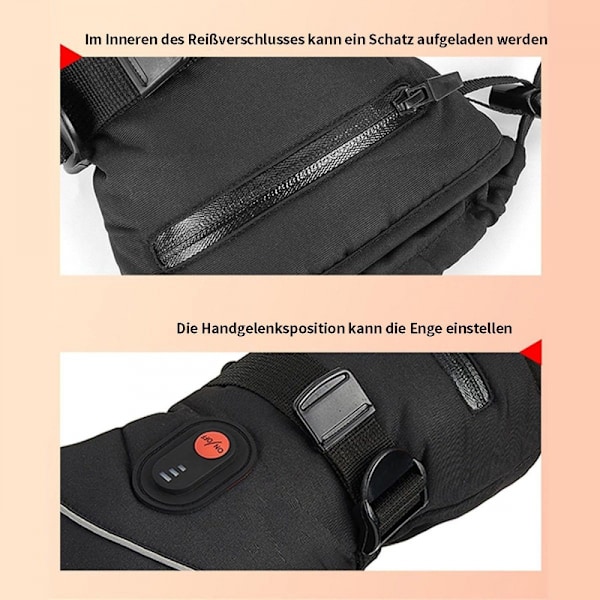 Genopladelige Opvarmede Handsker Vinter Varme Cykelhandsker