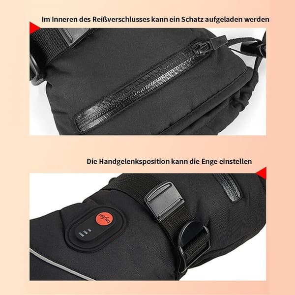Oppladbare oppvarmede hansker Vinter Varme Sykkelhansker