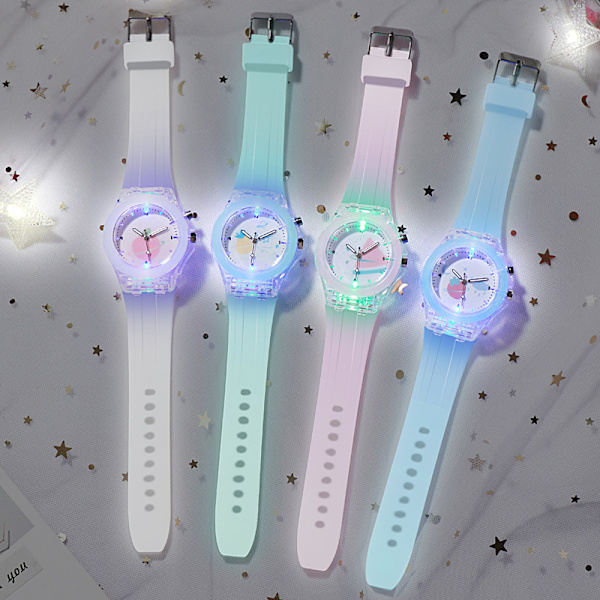 ##/Luminous barnklocka med silikonarmband##/