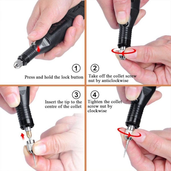 ##/Svart graveringsverktygssats, multifunktionell graverings penna DIY roterande verktyg##/