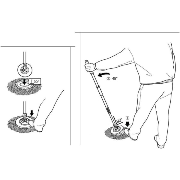 3 st vita Spin Mop Ersättningshuvud, Mikrofiber Mopp Bomulls huvud,