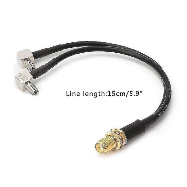 Y Type SMA Hunn Til 2 x TS9 Hann Plugg Splitter Kombinert Pigtail Kabel RG174 15cm