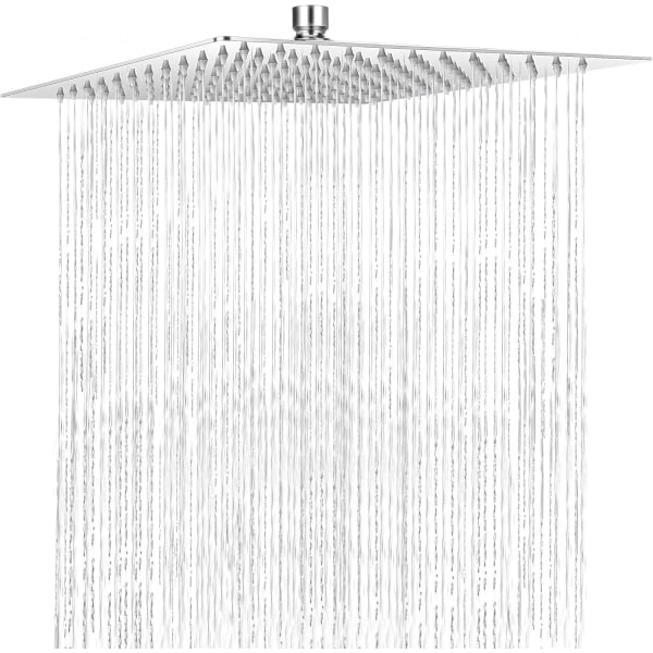 Bruseshowerhoved, Ultra-tyndt Håndbruseshower, 304 Rustfrit Stål Kvadrat
