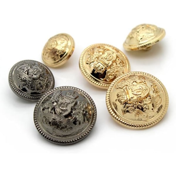 Paket med 10 st 20 mm trendiga dekorativa metallknappar med spetsnät