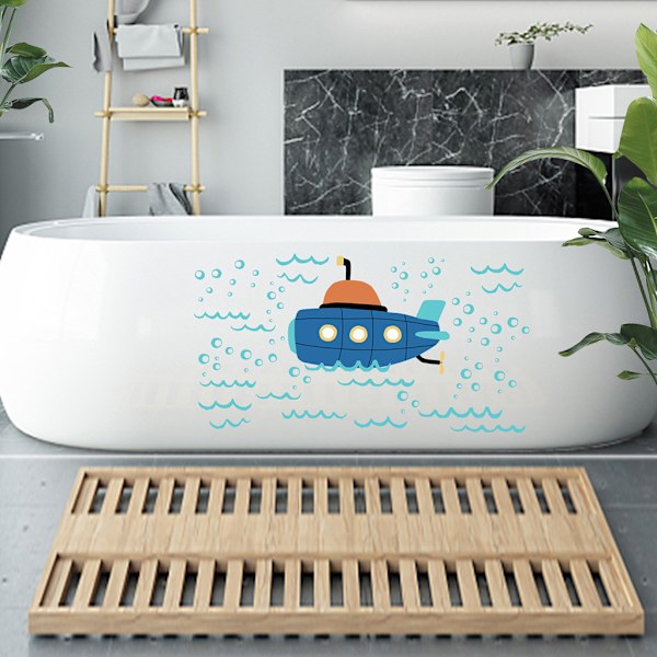 40x60cm, Liukumattomat kylpyamme-tarrat Liukumattomat kylpyamme-tarrat 3D-meri
