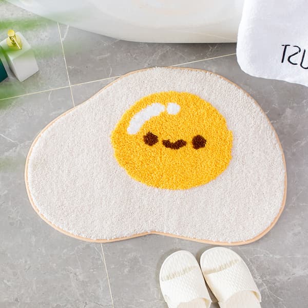 Et smukt badeværelsesgulvtæppe med smilende mayonnaise, 65 × 48cm bad