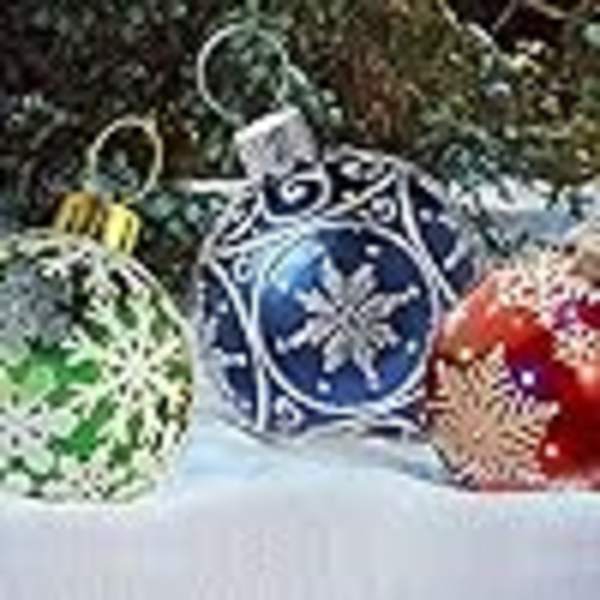 ##/Juldekorationer, Jul PVC uppblåsbara dekorativa bollar (diamant ränder)##/