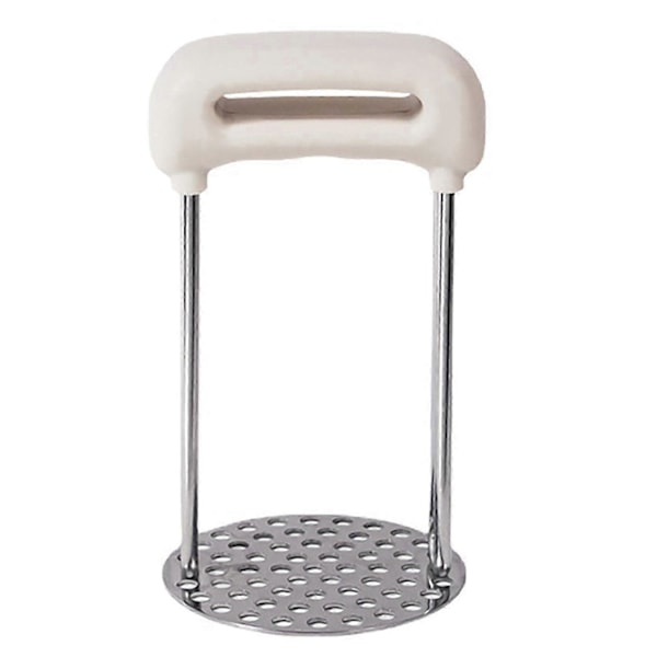 Kartoffelmoser, 12,7 cm x 7,1 cm Fødevaregodkendt Rustfrit Stål Madknuser til Køkken & Udendørs (Hvid)
