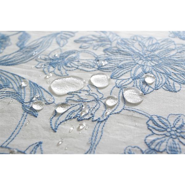 ##/Blå broderet vandtæt dug, 140X180CM##/