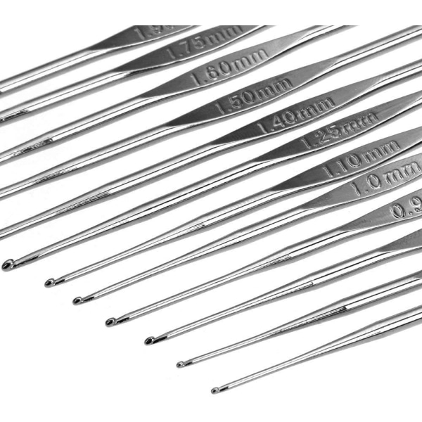 100 st Stickningstillbehör Nödvändiga 22 st Aluminium Sticknålar