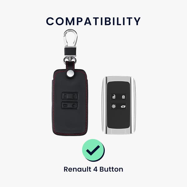 Bilnøglebetræk Kompatibel med Renault 4-knaps Bilnøgle Smart Key