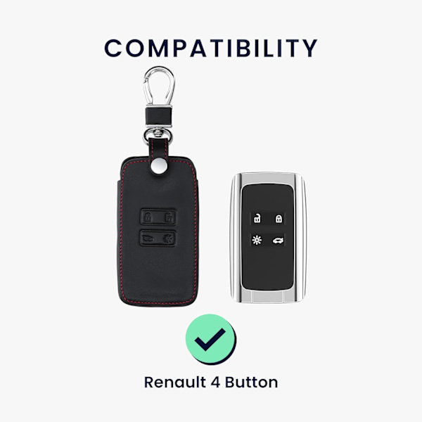 Bilnyckelskydd Kompatibel med Renault 4-knapps bilnyckel Smart Key