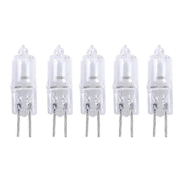 5 stk. 10W 12V 2900K G4 Base Bi-Pin Krystallampe Halogenpærer til Skabsbelysning Spotlight